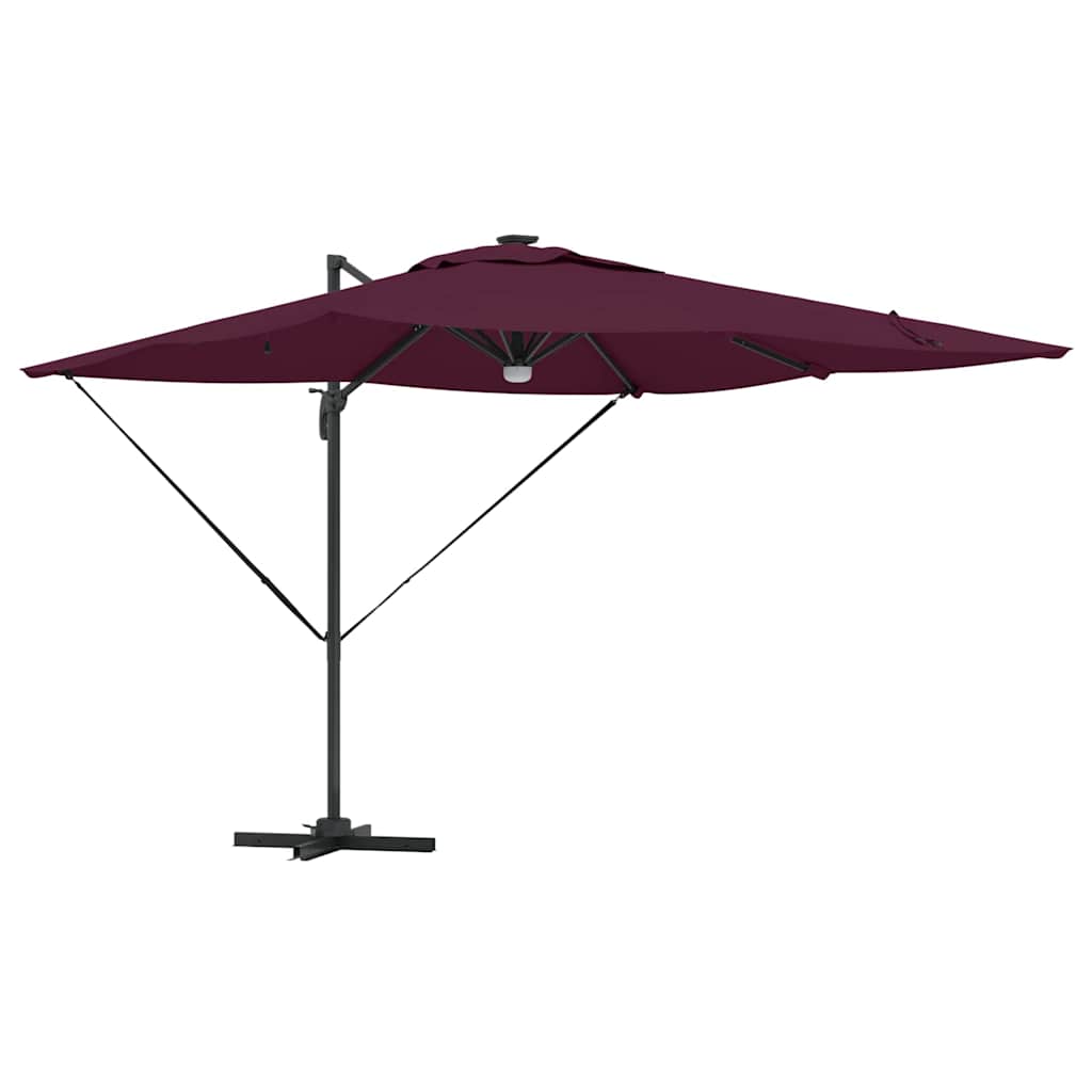 Roma Parasol Rot 286 x 284 x 270 cm Aluminium und Polyester