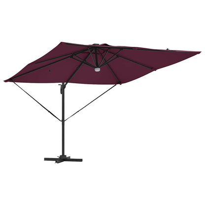 Roma Parasol Rot 286 x 284 x 270 cm Aluminium und Polyester