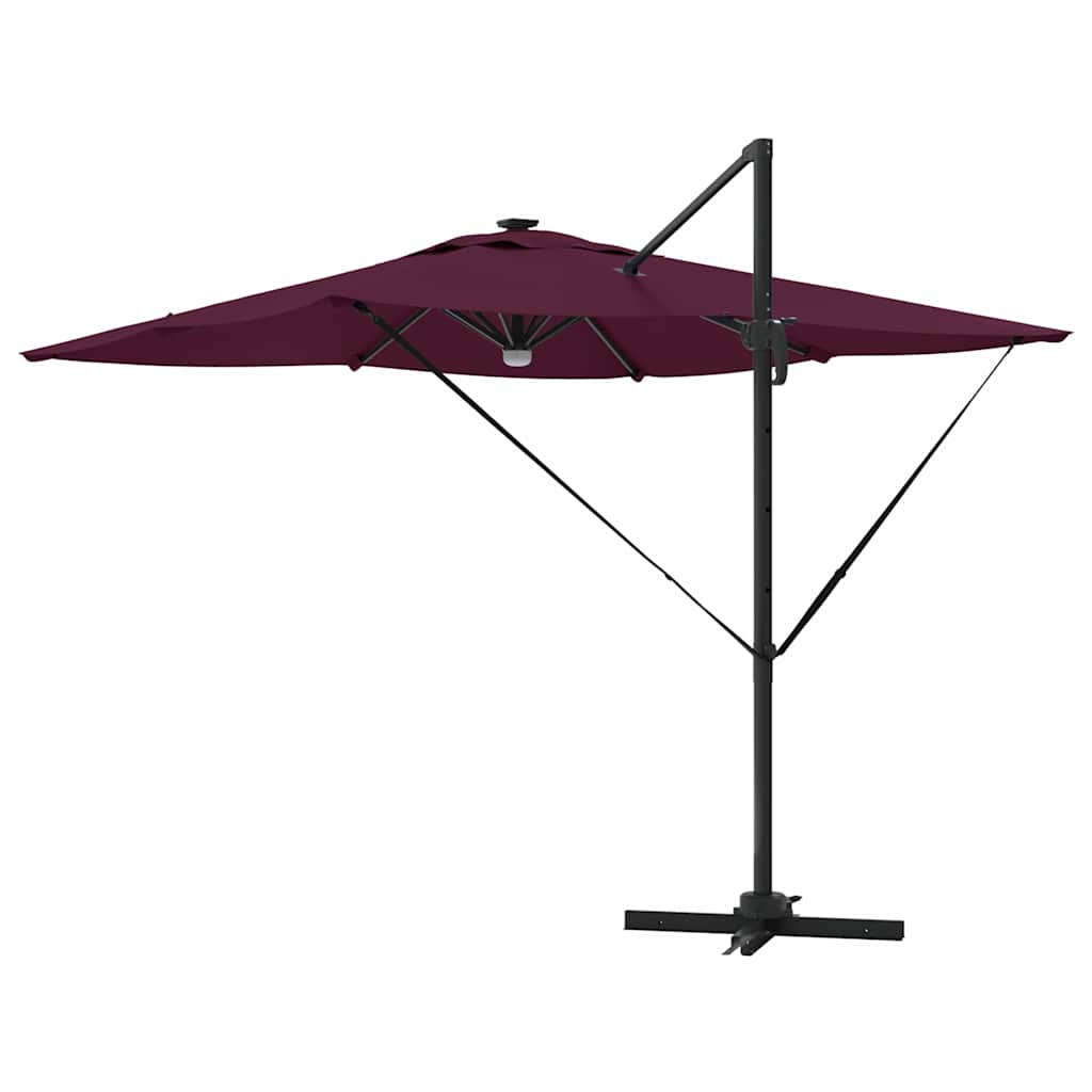 Roma Parasol Rot 286 x 284 x 270 cm Aluminium und Polyester