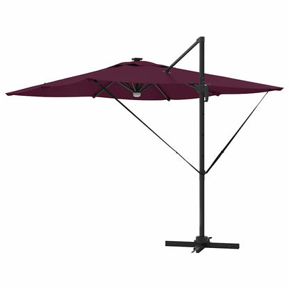 Roma Parasol Rot 286 x 284 x 270 cm Aluminium und Polyester