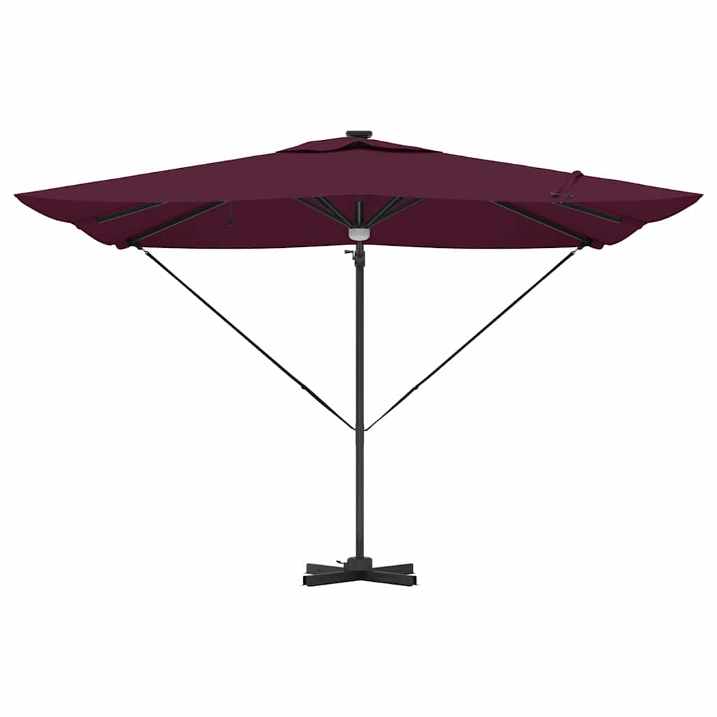 Roma Parasol Rot 286 x 284 x 270 cm Aluminium und Polyester