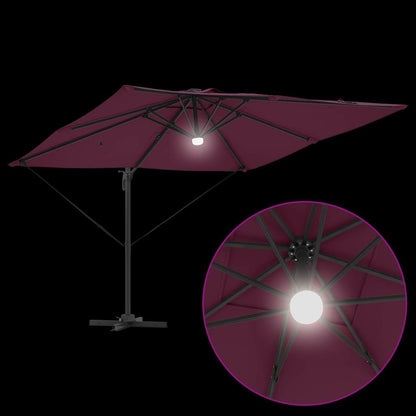 Roma Parasol Rot 286 x 284 x 270 cm Aluminium und Polyester