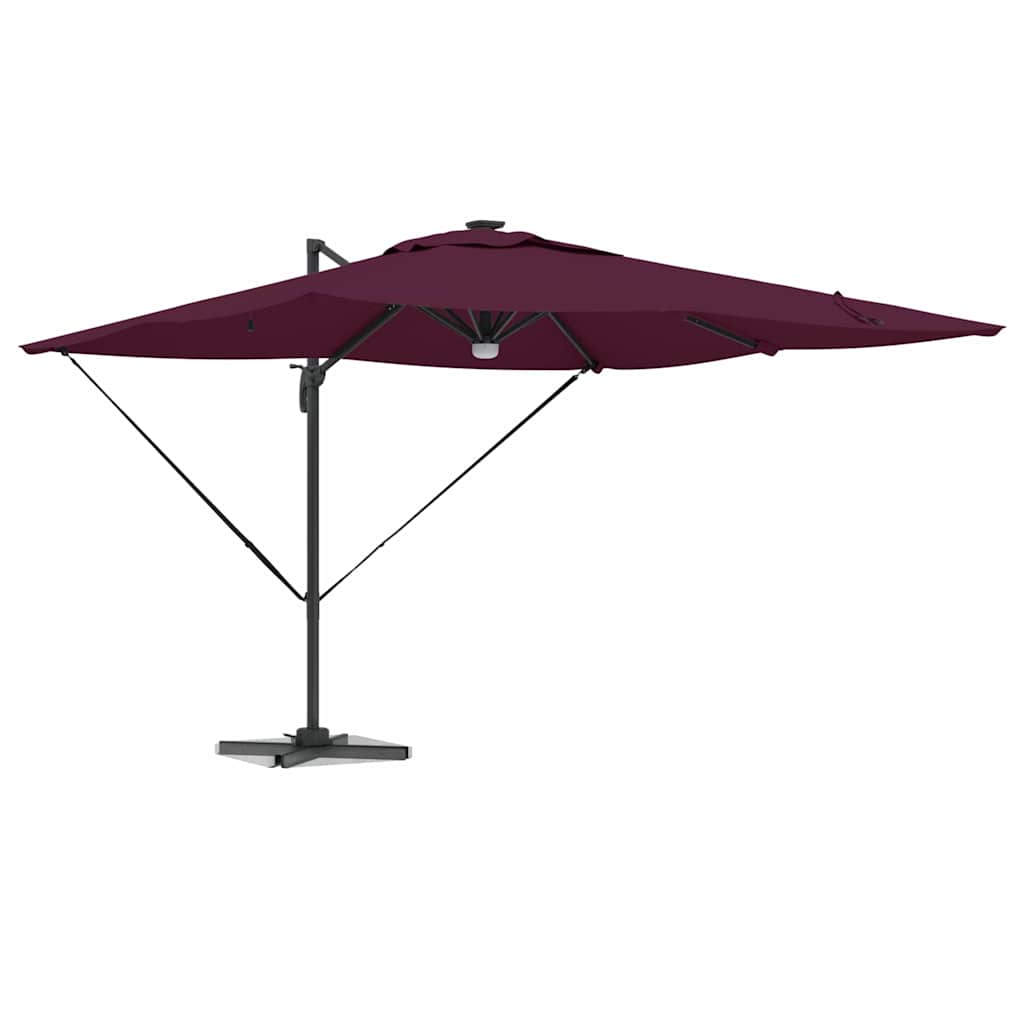 Roma Parasol Rot 286 x 284 x 270 cm Aluminium und Polyester