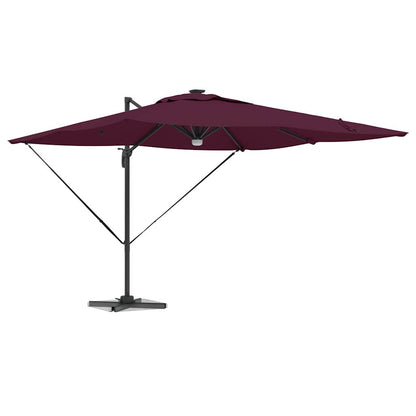 Roma Parasol Rot 286 x 284 x 270 cm Aluminium und Polyester