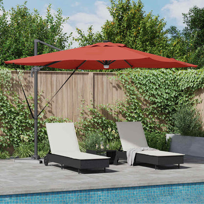 vidaXL Roma Parasol Rot 286 x 284 x 270 cm Aluminium und Polyester