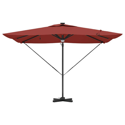 vidaXL Roma Parasol Rot 286 x 284 x 270 cm Aluminium und Polyester