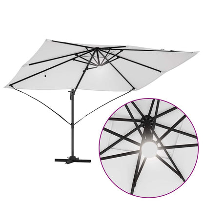 vidaXL Sonnenschirm Sand 351 x 250 x 253 cm Polyester und Aluminium