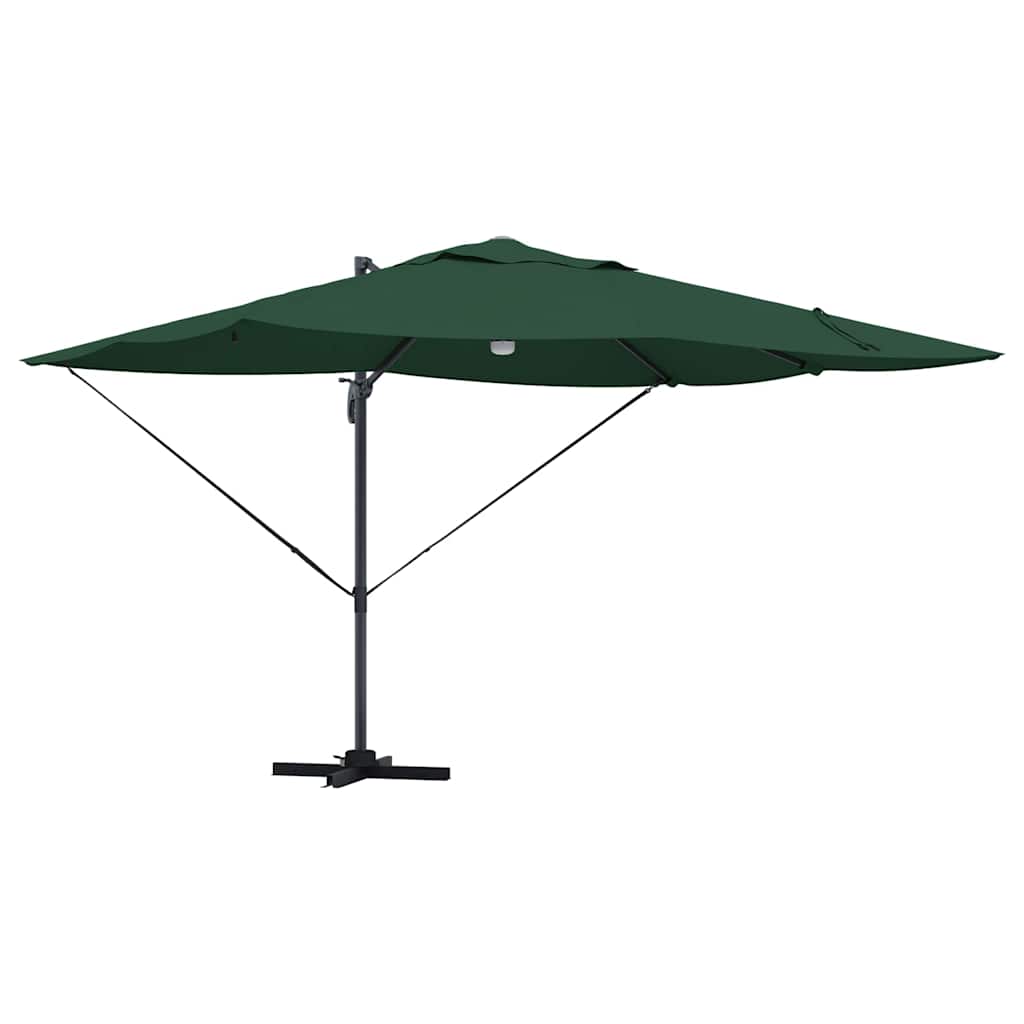 vidaXL Sonnenschirm Grün 351 x 250 x 253 cm Polyester und Aluminium