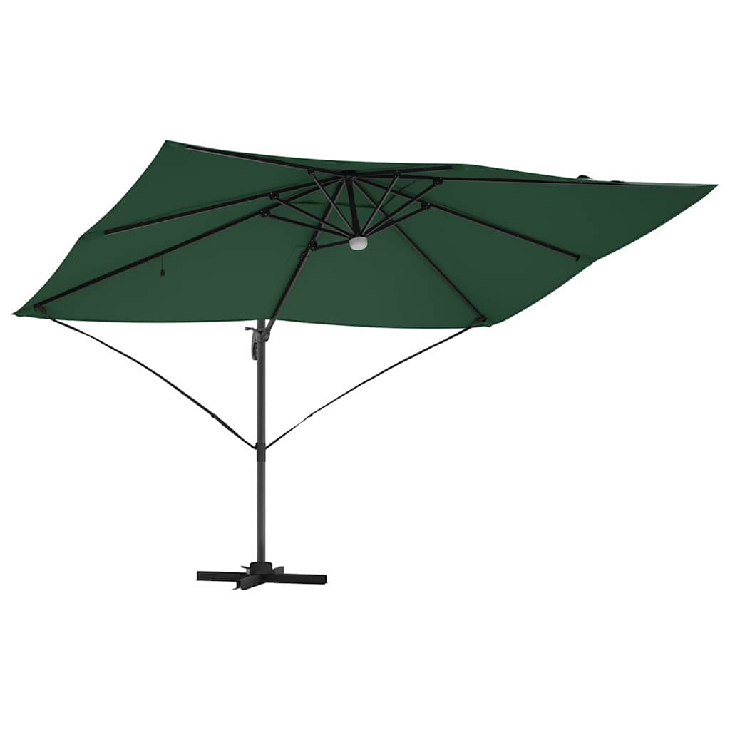 vidaXL Sonnenschirm Grün 351 x 250 x 253 cm Polyester und Aluminium
