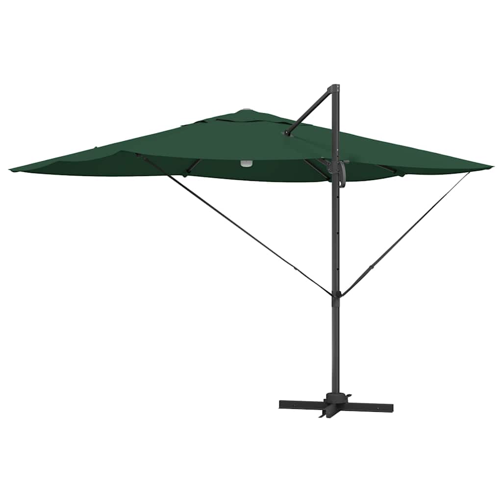 vidaXL Sonnenschirm Grün 351 x 250 x 253 cm Polyester und Aluminium