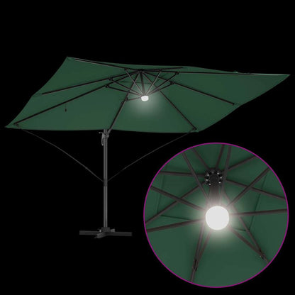 vidaXL Sonnenschirm Grün 351 x 250 x 253 cm Polyester und Aluminium