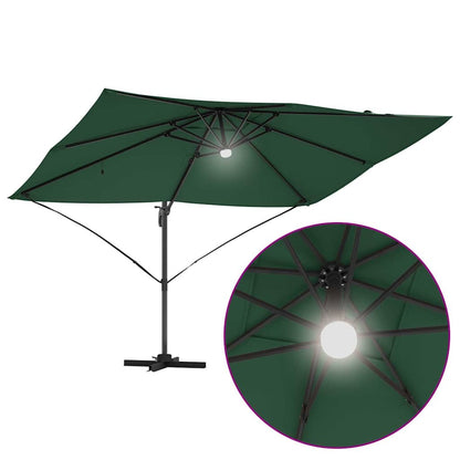 vidaXL Sonnenschirm Grün 351 x 250 x 253 cm Polyester und Aluminium