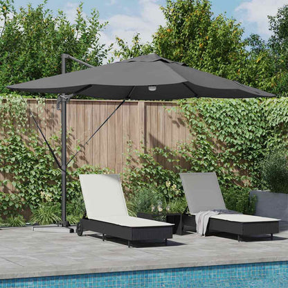 vidaXL Sonnenschirm mit LED-Lichtleisten Anthrazit 351 x 250 x 253 cm
