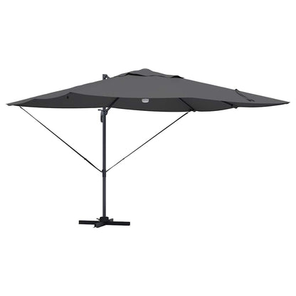 vidaXL Sonnenschirm mit LED-Lichtleisten Anthrazit 351 x 250 x 253 cm