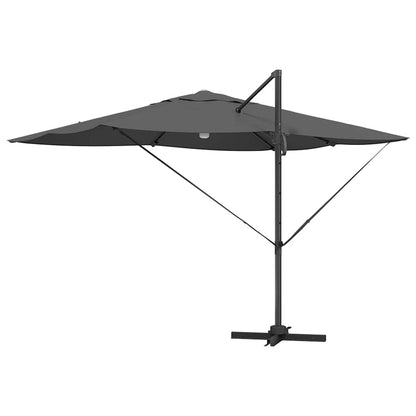vidaXL Sonnenschirm mit LED-Lichtleisten Anthrazit 351 x 250 x 253 cm