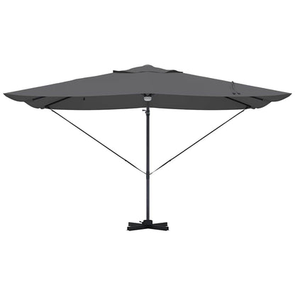 vidaXL Sonnenschirm mit LED-Lichtleisten Anthrazit 351 x 250 x 253 cm