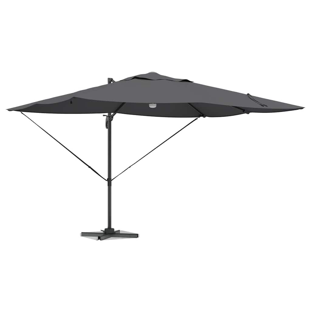 vidaXL Sonnenschirm mit LED-Lichtleisten Anthrazit 351 x 250 x 253 cm