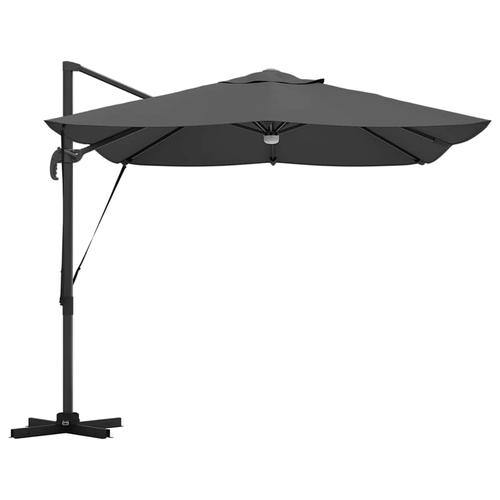 vidaXL Sonnenschirm mit LED-Lichtleisten Anthrazit 351 x 250 x 253 cm
