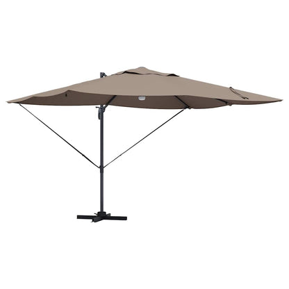 vidaXL Sonnenschirm Taupe 351 x 250 x 253 cm Polyester und Aluminium