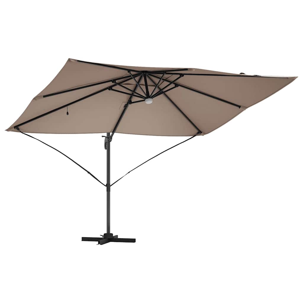 vidaXL Sonnenschirm Taupe 351 x 250 x 253 cm Polyester und Aluminium