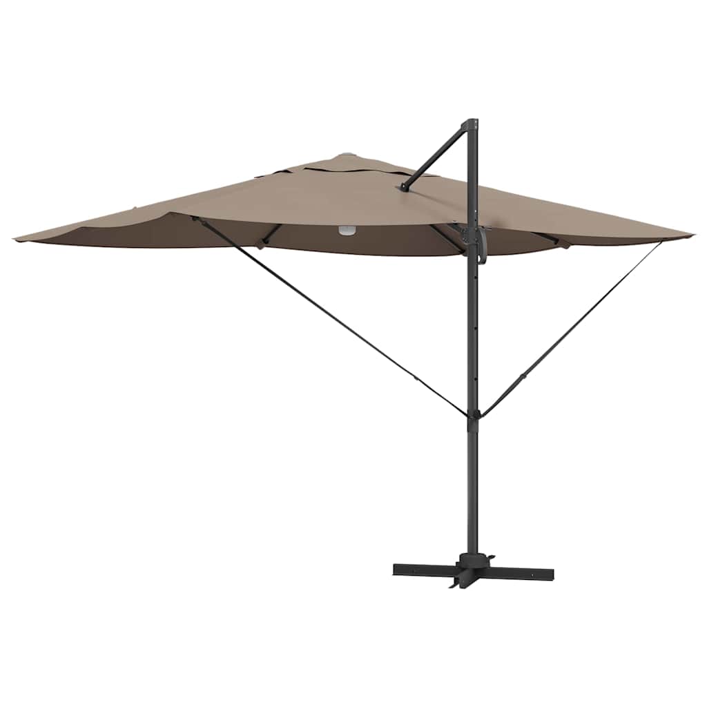vidaXL Sonnenschirm Taupe 351 x 250 x 253 cm Polyester und Aluminium