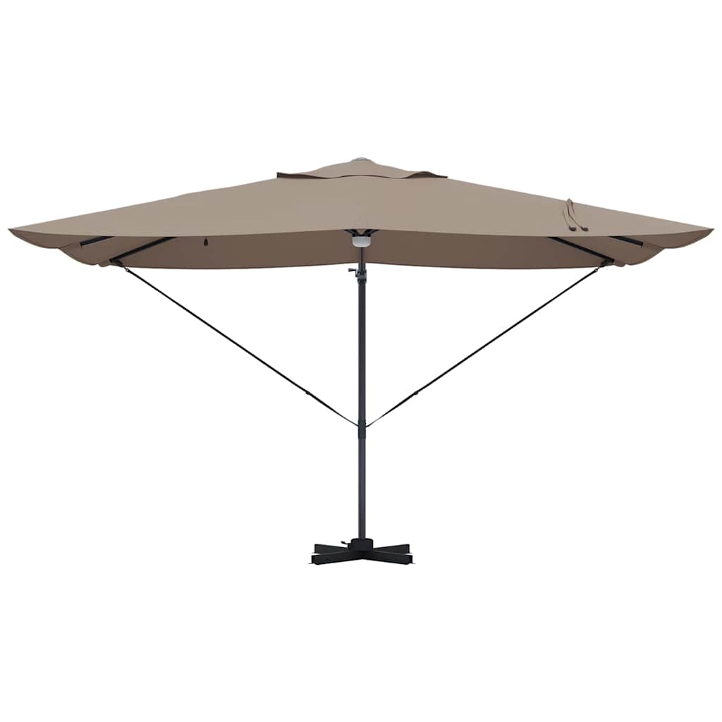 vidaXL Sonnenschirm Taupe 351 x 250 x 253 cm Polyester und Aluminium