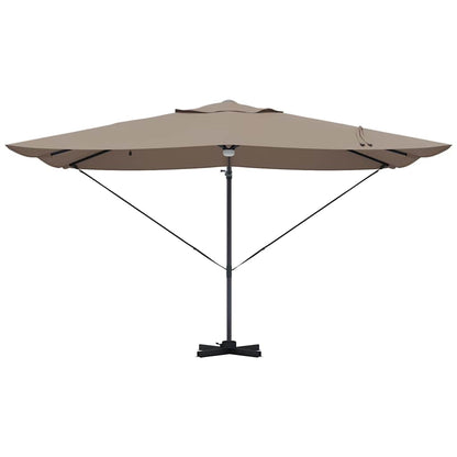 vidaXL Sonnenschirm Taupe 351 x 250 x 253 cm Polyester und Aluminium