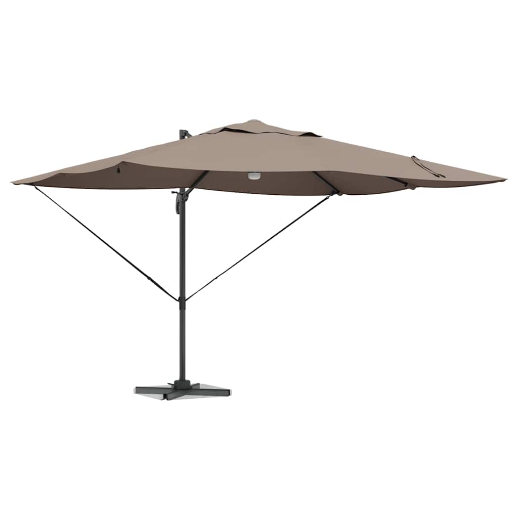 vidaXL Sonnenschirm Taupe 351 x 250 x 253 cm Polyester und Aluminium