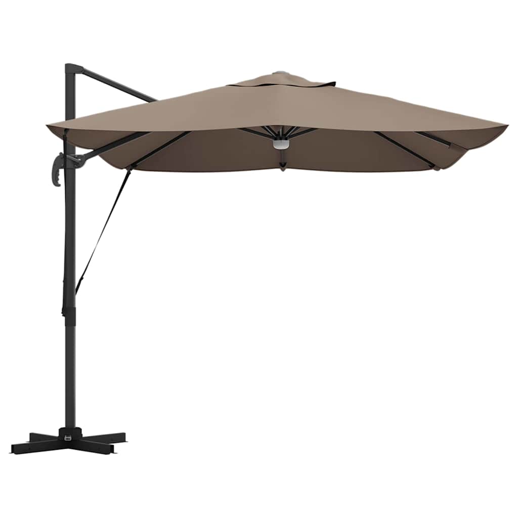 vidaXL Sonnenschirm Taupe 351 x 250 x 253 cm Polyester und Aluminium