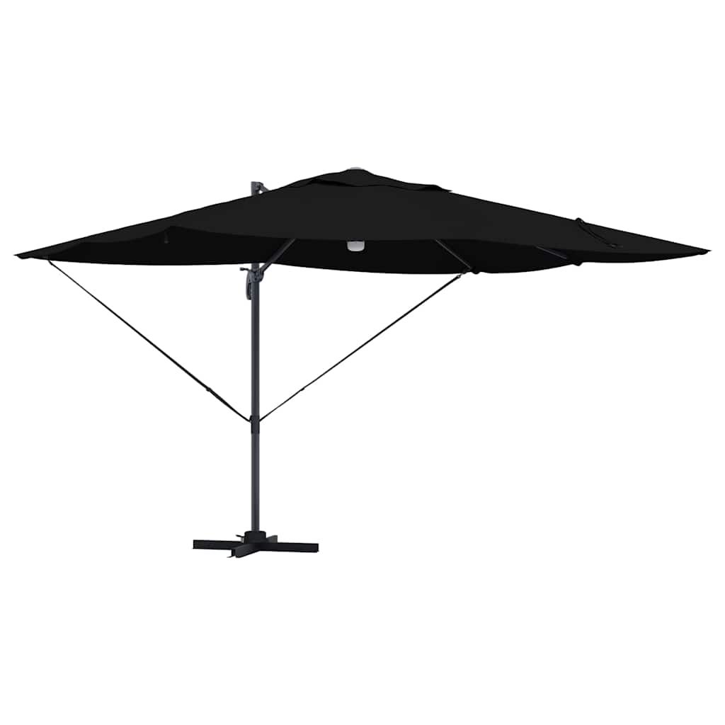 vidaXL Sonnenschirm Schwarz 351 x 250 x 253 cm Polyester und Aluminium