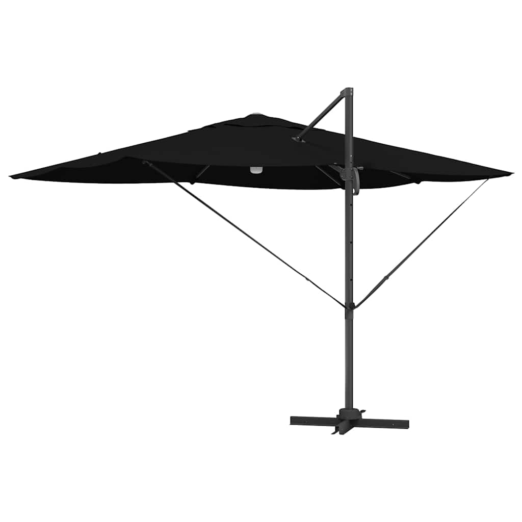 vidaXL Sonnenschirm Schwarz 351 x 250 x 253 cm Polyester und Aluminium