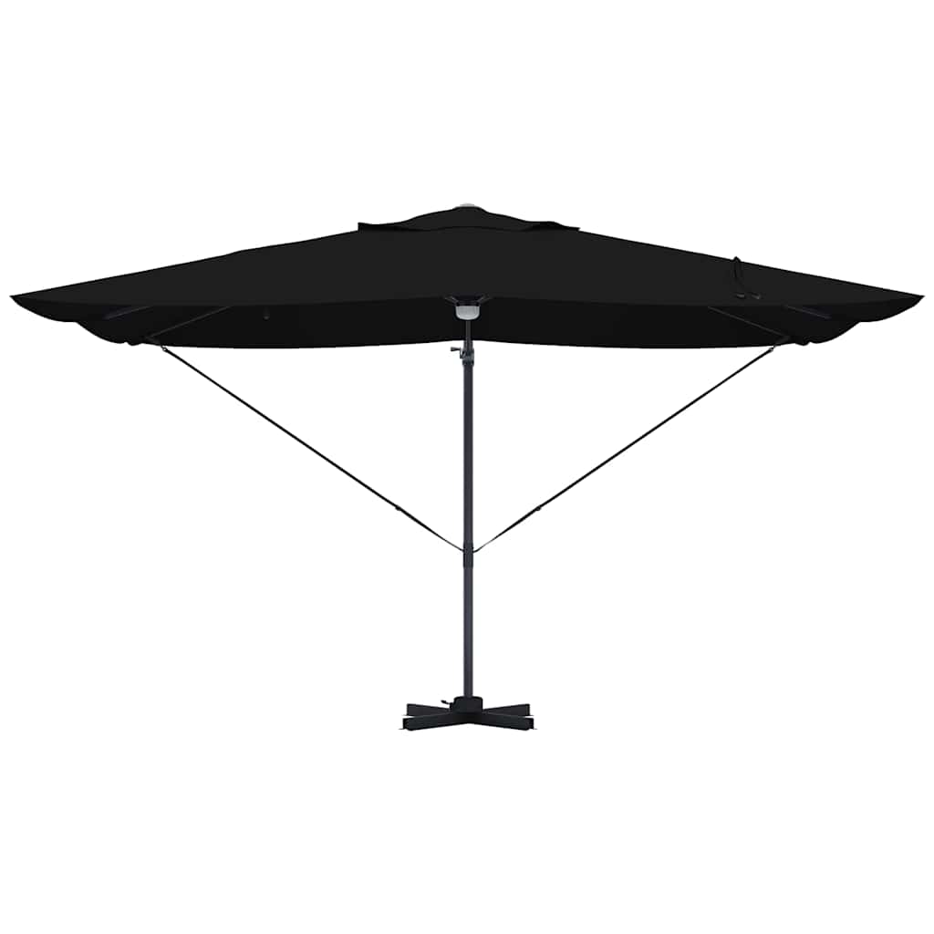 vidaXL Sonnenschirm Schwarz 351 x 250 x 253 cm Polyester und Aluminium