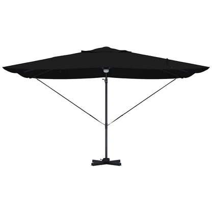 vidaXL Sonnenschirm Schwarz 351 x 250 x 253 cm Polyester und Aluminium