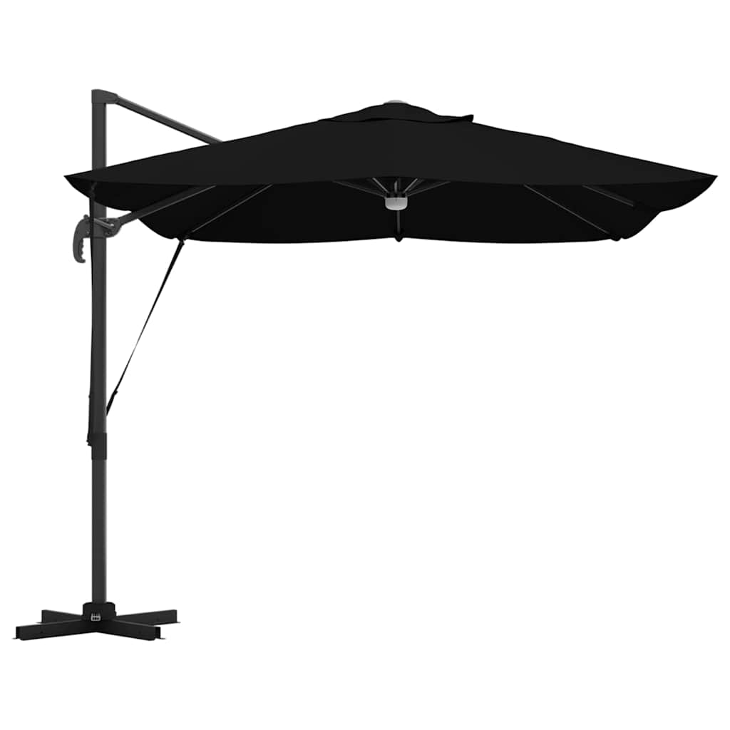 vidaXL Sonnenschirm Schwarz 351 x 250 x 253 cm Polyester und Aluminium