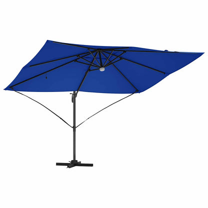 vidaXL Sonnenschirm mit LED-Lichtleisten Azurblau 351 x 250 x 253 cm