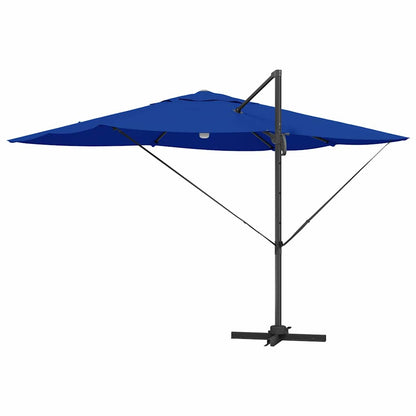 vidaXL Sonnenschirm mit LED-Lichtleisten Azurblau 351 x 250 x 253 cm