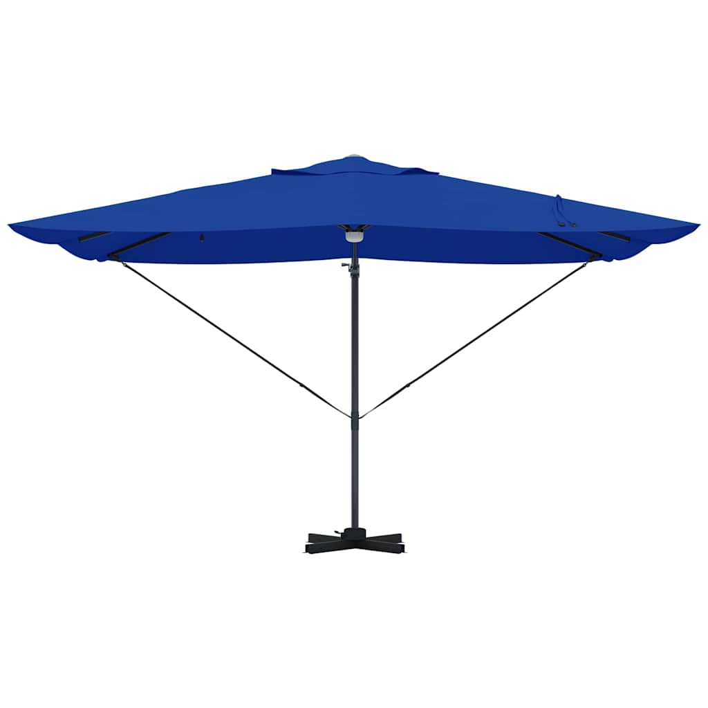 vidaXL Sonnenschirm mit LED-Lichtleisten Azurblau 351 x 250 x 253 cm