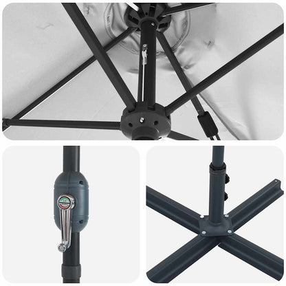 Garten-Sonnenschirm Sand 370 x 197 x 239 cm