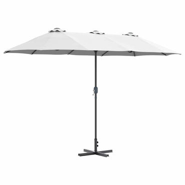 vidaXL Garten-Sonnenschirm Sand 370 x 197 x 239 cm