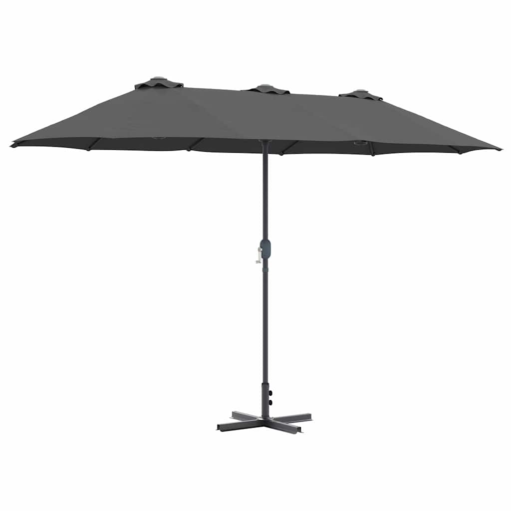 vidaXL Garten-Sonnenschirm Anthrazit 370 x 197 x 239 cm