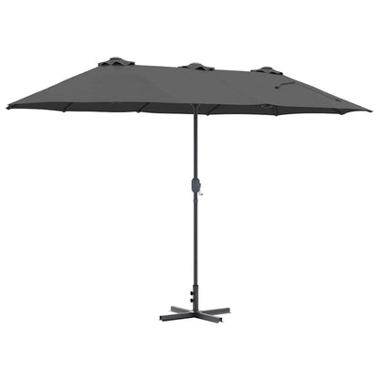 vidaXL Garten-Sonnenschirm Anthrazit 370 x 197 x 239 cm