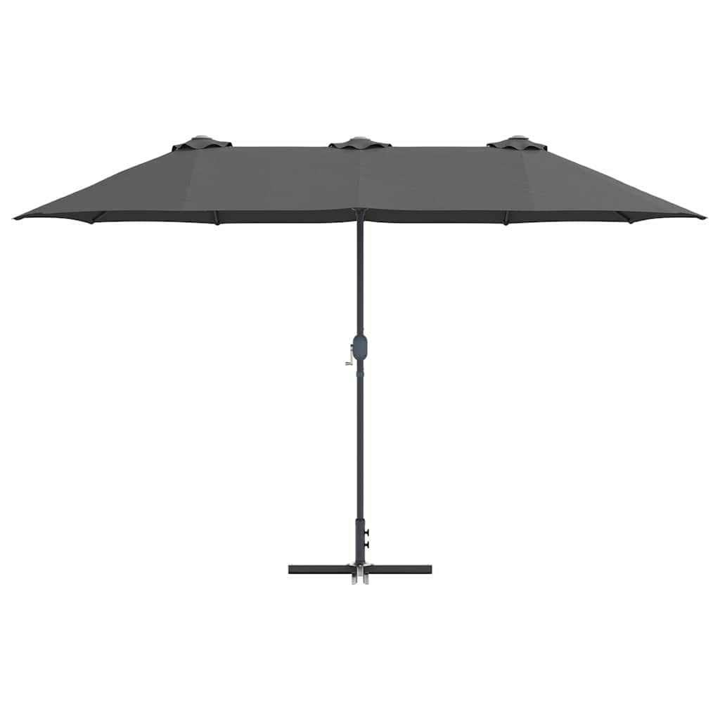 vidaXL Garten-Sonnenschirm Anthrazit 370 x 197 x 239 cm