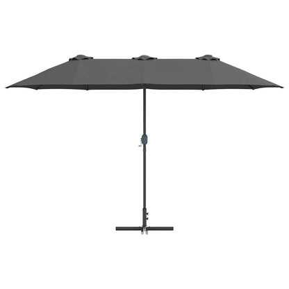 vidaXL Garten-Sonnenschirm Anthrazit 370 x 197 x 239 cm