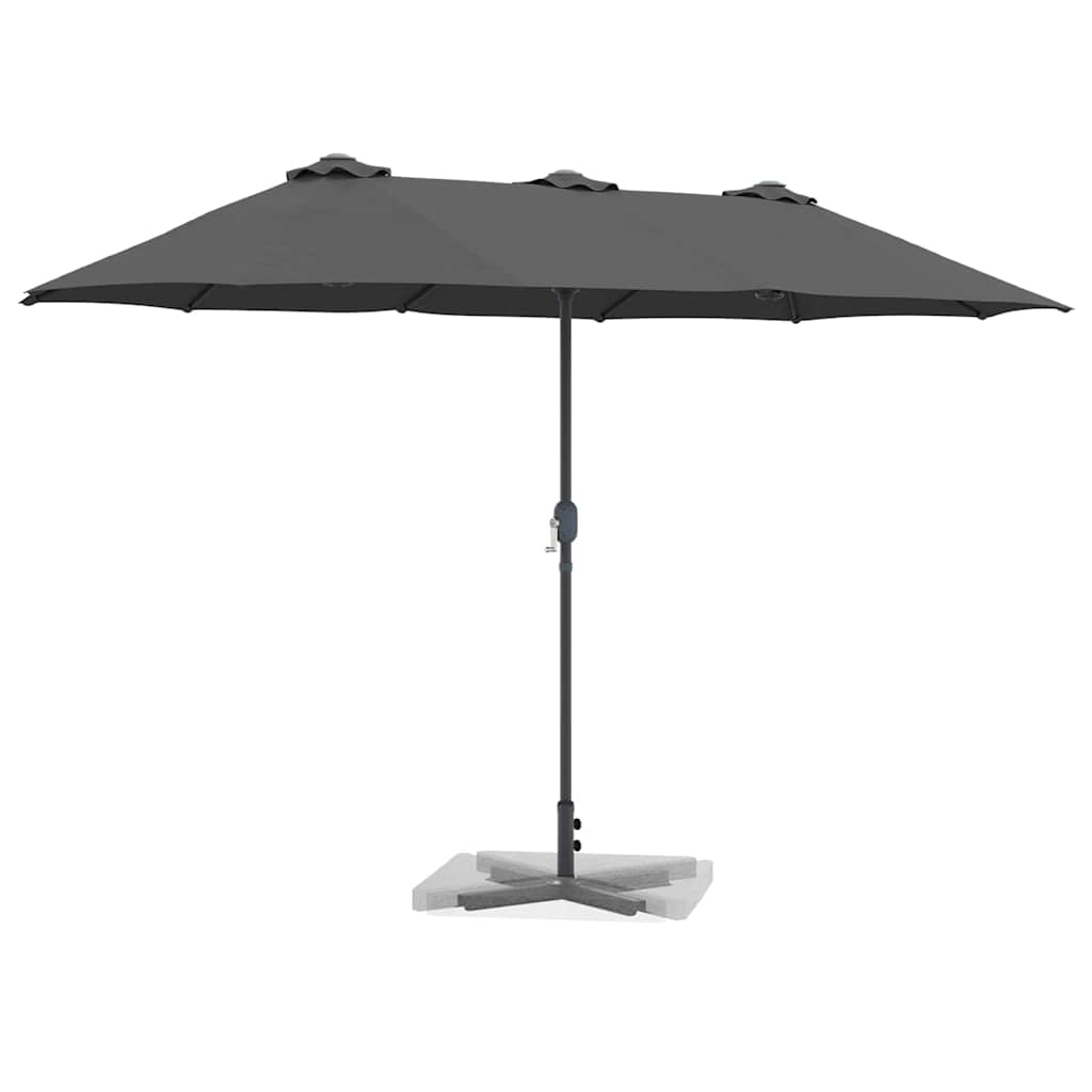 vidaXL Garten-Sonnenschirm Anthrazit 370 x 197 x 239 cm