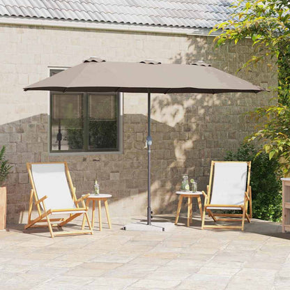 Garten-Sonnenschirm Taupe 370 x 197 x 239 cm
