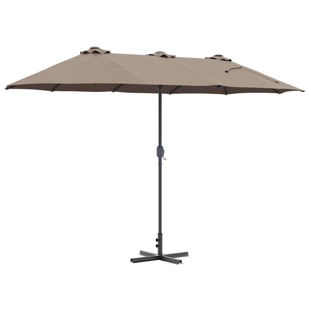 Garten-Sonnenschirm Taupe 370 x 197 x 239 cm