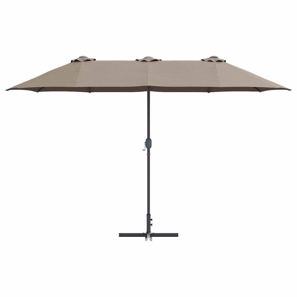 Garten-Sonnenschirm Taupe 370 x 197 x 239 cm