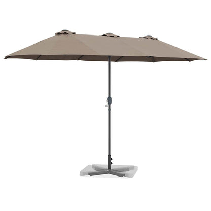Garten-Sonnenschirm Taupe 370 x 197 x 239 cm