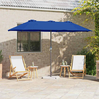 vidaXL Garten-Sonnenschirm Azurblau 370 x 197 x 239 cm