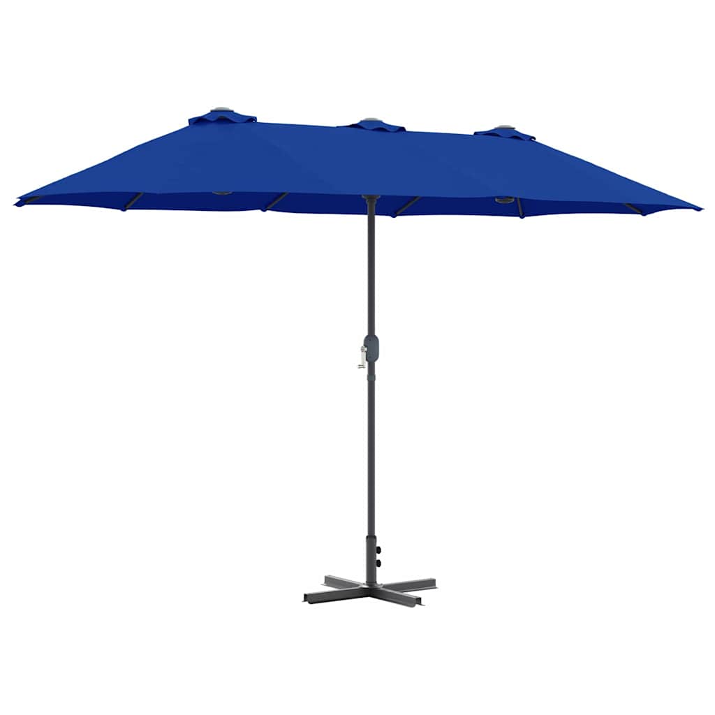 vidaXL Garten-Sonnenschirm Azurblau 370 x 197 x 239 cm